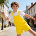 thumbnail image 5 of Ruyang Toddler Boys Girls Overalls Shorts Casual Summer Outfits Trendy Jumpsuit Solid Color Sleeveless Shortalls Romper with Pockets, 5 of 6