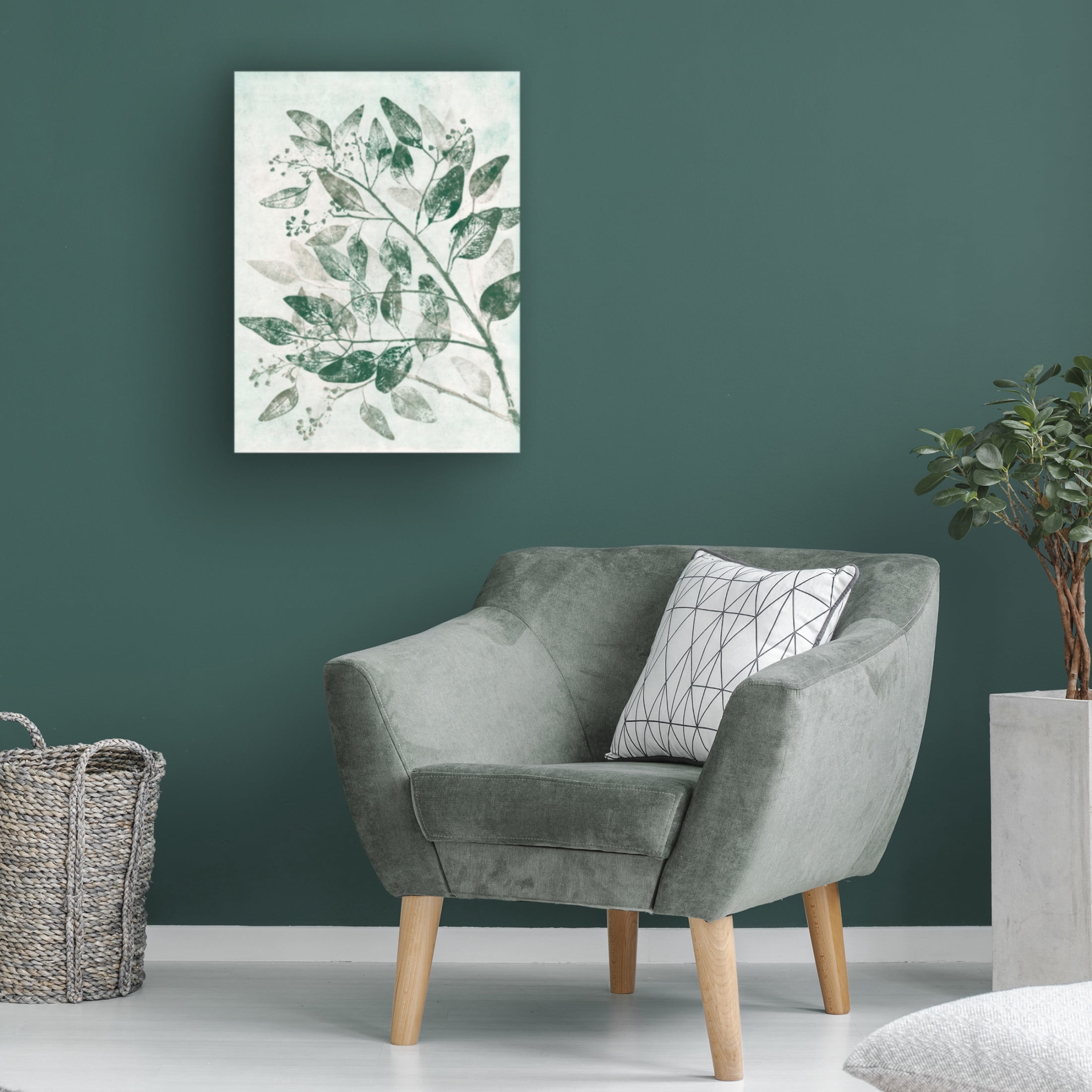 Canvas Wall Art - Pernille Folcarelli 'Eucalyptus 1 Green' Wall Art for Living Room, Bedroom, or Office Décor by Trademark Fine Art - 18 x 24 Inches