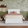 thumbnail image 5 of AFI Lylah Twin Wood Platform Bed with Panel Footboard and Storage Drawers, White, 5 of 17