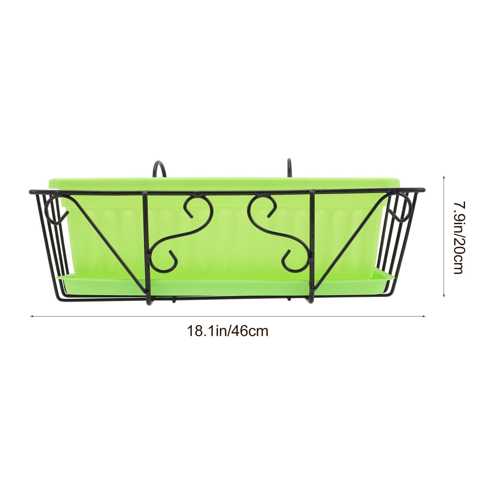 TAILTOSS 1Set Rectangular Vegetable Growing Pots with Iron Rack and Tray for Home Balcony Garden