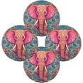 thumbnail image 2 of Cute Elephant Round Placemats Washable Placemats Non-Slip Heat-Resistant Table Place Mats for Dining Kitchen Holiday Party Table 15.4"-6PCS Home Decor, 2 of 7