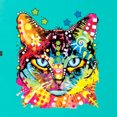 thumbnail image 5 of Wild Bobby Dean Russo Colorful Blue Eyes Cat Cat Lover Women Racerback Tank Top, Tahiti Blue, Medium, 5 of 5