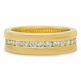 thumbnail image 3 of 5.5mm Gold Plated Channel Set Round CZs Eternity Band Ring, Size 7, 3 of 7