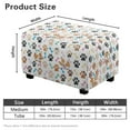 thumbnail image 7 of Xixirimido Cute Corgi Bone Paw Pattern Stretch Ottoman Cover Rectangle Footstool Slipcover Storage Stool Protector Nonslip Footrest Ottoman Cover with Elastic Bottom, Large, 7 of 7