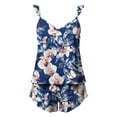 thumbnail image 3 of Uootdi Summer Sets for Women Jungle Floral Pattern Sleeveless Cami Blouse Drawstring Waist Casual Shorts Travel Loungewear Sets, 3 of 6