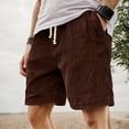 thumbnail image 2 of heyac Men's Corduroy Shorts Casual Elastic Waist Drawstring Lightweight Summer Beach Shorts, 2 of 4