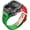 Black red green, variant on Transparent Designer Rugged Case with Band for Apple Watch Series 10 (2024) 46mm Bands,Luxury Crystal Clear Military Protective Cover Bumper Tactical for iWatch Series 10 46mm Men Women Strap