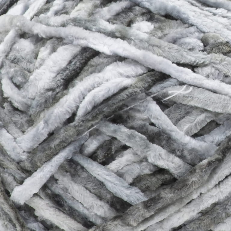 Bernat Crushed Velvet Deep Gray Yarn - 2 Pack of 300g/10.5oz - Polyester - 5 Bulky - 315 Yards - Knitting/Crochet
