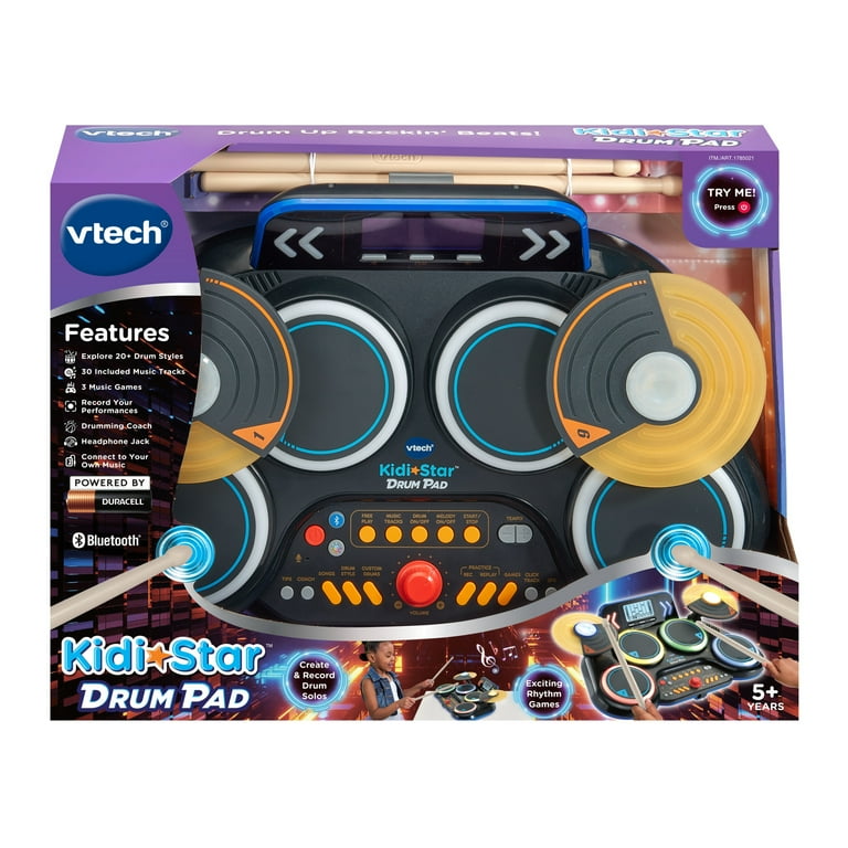 VTech Kidi Star Drum Pad with Accessories, Baby and Toddler