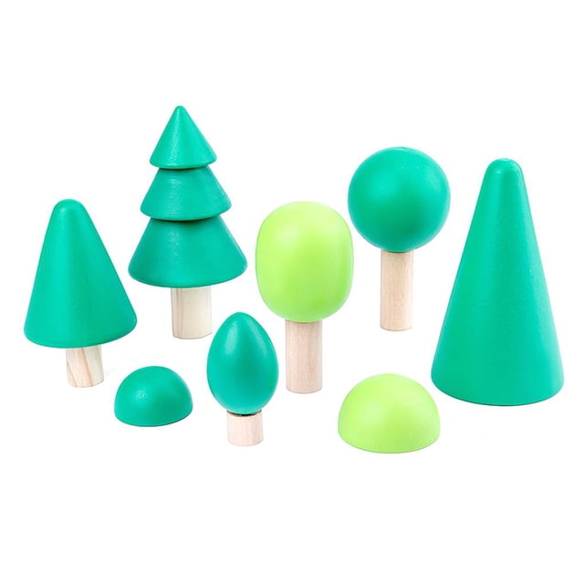 De Juguete De Árbol Forestal, Juguete De Bloques De Construcción Multifuncional Educativo Verde De Madera, Juguete De Ladrillo Para Niños, Jardín De Infancia En Casa 8 Uds. matsuzay FN002293-00