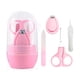 thumbnail image 1 of Baby Nagelpflege Set 4-teiliges, Nagelknipser Nagelschere Nagelfeile et Nasen Pinzette Neugeborene Geschenk - Rosa JM Tijeras de uñas, 1 of 5