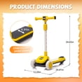 thumbnail image 3 of Xuanlur Kids Kick Scooter, Buildable Blocks and 5 Adjustable Height Handlebars, PU Flashing Wheels, Thickened Aluminum Tube, One-Touch Footbrake, 3-Wheel Folding Scooter for Kids Ages 3-9, Yellow, 3 of 7