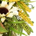 thumbnail image 6 of Northlight Sunflowers, Daisies and Pip Berries Floral Artificial Fall Harvest Wreath - 24", 6 of 9