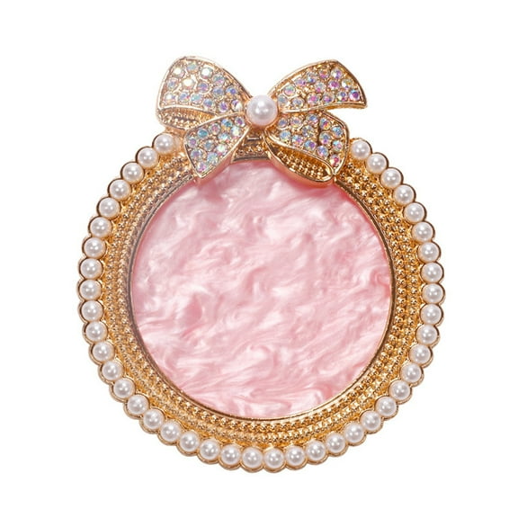UDIYO Nail Art Palette Bow-knot Ornament Sparkling Surface High Durability Easy to Clean Resin Imitation Pearl Trim Display Tray Gel Mix Palette for Nail Salon