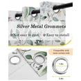 thumbnail image 6 of Spring Floral Blackout Curtains 2 Panels Watercolor Flowers Green Leaves Romantic Farmhouse Thermal Insulated Grommet Window Curtains for Bedroom Living Room 42"x45", 6 of 9