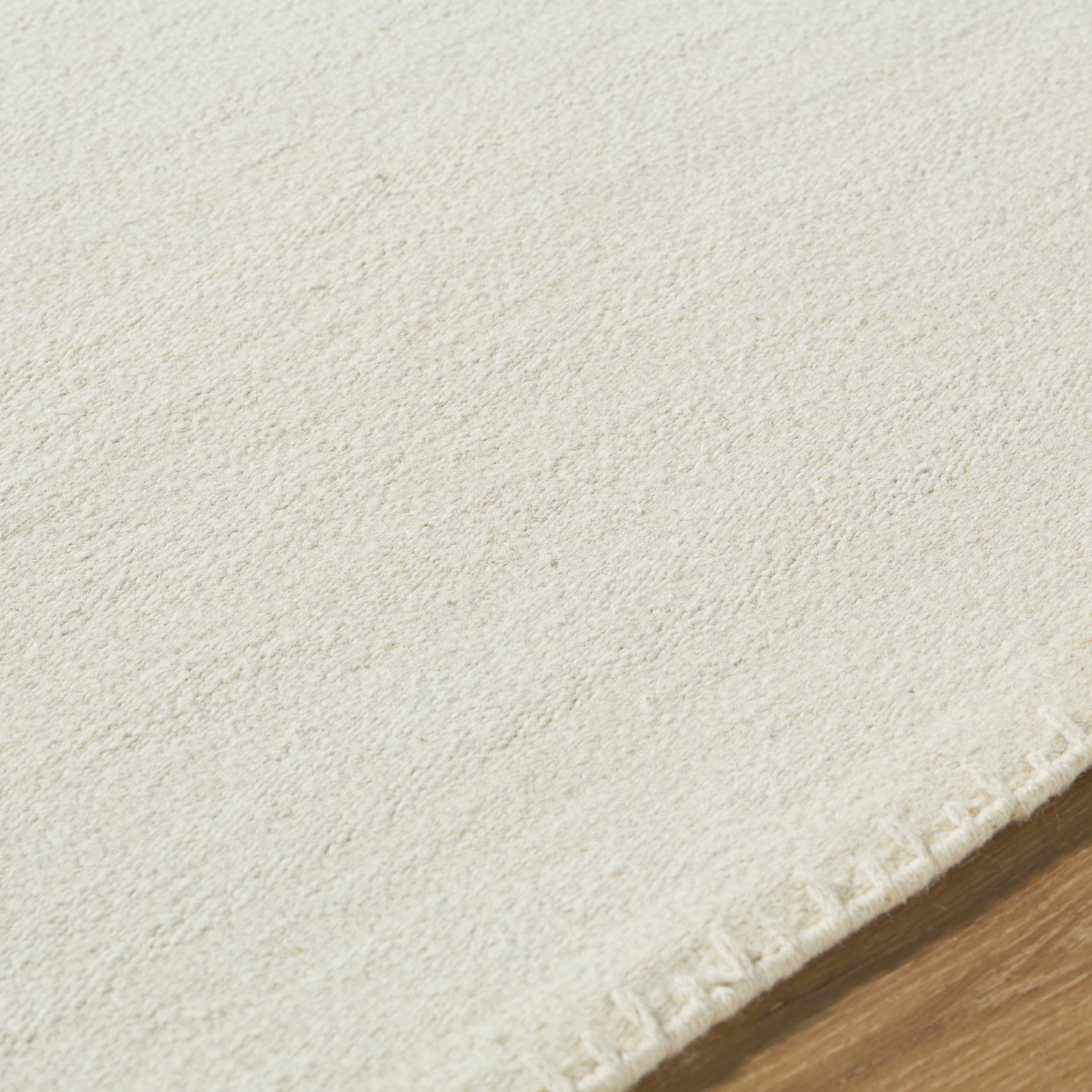 Hauteloom Ayumu Wool Living Room, Bedroom Area Rug - Bohemian, Transitional - Ivory, Cream, Ecru - 6' x 9'
