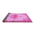 thumbnail image 2 of Ahgly Company Indoor Square Medallion Pink Traditional Area Rugs, 4' Square, 2 of 4