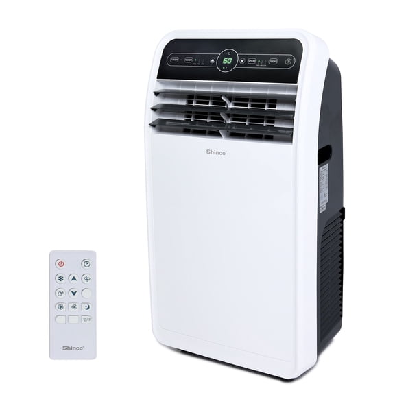 Shinco 7800BTU SACC(12,000 BTU ASHRAE) 3 in 1 Portable Air Conditioner, Air Cooler with Remote Control / Window Kit
