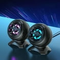 thumbnail image 4 of YiJuHui 2pcs USB Powered Computer Speakers with Colorful RGB Lighting, Stereo Surround Sound Multimedia Audio for Desktop Laptop PC Gaming Entertainment, 4 of 9