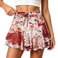 thumbnail image 2 of Dress for Women Vintage Embroidery Printed Mini Skirt Pleated Lined A Line Slim Bottom for Summer Daily Outfits, 2 of 4
