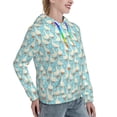 thumbnail image 6 of Daiia White Geese and Flower Pattern Women's Fashion Hoodies & Sweatshirts with Kangaroo Pocket Hooded Sweatshirt with Eye-catching Drawstrings-X-Large, 6 of 7