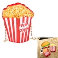 thumbnail image 1 of Bolsas Bolso de hombro Popcorn para mujer con bolsillos originales, forro de cuero y poliéster, cadena de metal galvanizado Rkxzt, 1 of 9