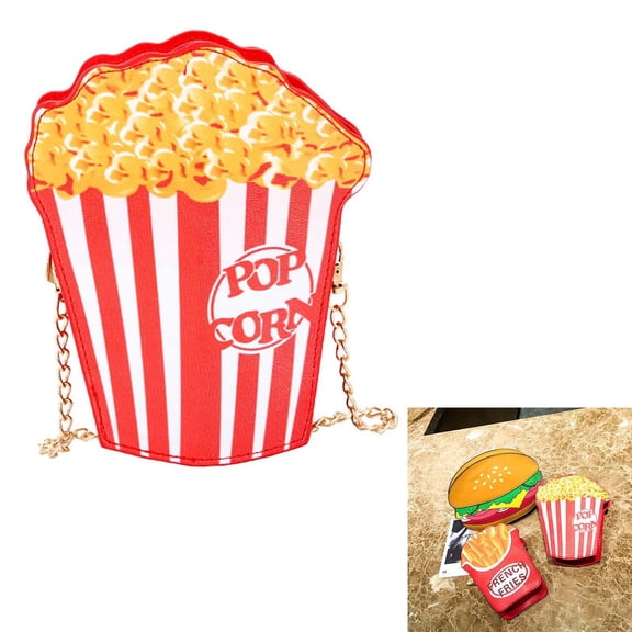 Msgweeeg Tote Bag Travel Bag Popcorn Women's Crazy Shoulder Bag Crazy Unusual Pockets Girls Handbag Popcorn Accessories