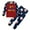 Red, variant on gdxvjhbj Pjs for Boys Kids Boys Girls Toddler Solid Holiday Daily Pajamas Pyjamas Sleepwear Set Holiday 3T 4T (Black,3-4 Years)