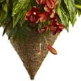 thumbnail image 3 of Nearly Natural Mixed Assorted Tropical and Cymbidum Hanging Basket, 3 of 3