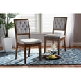 thumbnail image 7 of Baxton Studio Gideon Modern and Contemporary Grey Fabric Upholstered and Walnut Brown Finished Wood 2-Piece Dining Chair, 7 of 7