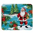 thumbnail image 1 of Alfombrilla de ratón cuadrada, base de goma antideslizante para ordenador portátil de oficina - Impresión de vacaciones en la playa de Papá Noel, 1 of 7