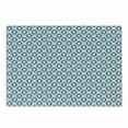 thumbnail image 1 of Ikat Cutting Board, Oval and Double-S Ogee Vertical Pattern Old Japanese Kimono Motifs, Decorative Tempered Glass Cutting and Serving Board, Small Size, Blue Eggshell White, by Ambesonne, 1 of 1