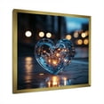 thumbnail image 2 of Designart "Radiant Blue Heart Outline I" Abstract Shapes Picture Framed Canvas Prints, 2 of 5