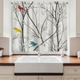 thumbnail image 2 of Ambesonne Nature Kitchen Curtains, Birds Wildlife Cartoon, 55"x39", Mustard Maroon, 2 of 3