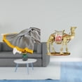 thumbnail image 2 of Manta De Punto A Rayas Con Figura De Camello, Suave Y Cálida Manta De Estilo Rústico Y Estatua De Animal De Resina Para Dormitorio, Sofá, Cama, Silla, Entrada, Estante, Sala De Estar,, 2 of 8