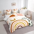 thumbnail image 3 of Homewish Boho Geometric Aesthetic 7-Piece Bedding Comforter Set,Abstract Stripes Circles King Bedding Sets,Cartoon Moon Sun Bed Sheets For Girl,Breathable Home Decor Reversible, 3 of 8