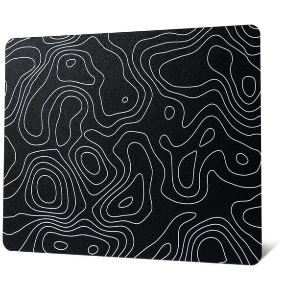 Mouse Pad GMKWTL Vidrio Negro Topográfico 41x31 cm