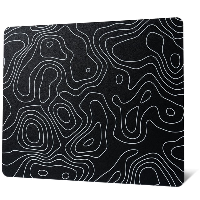 Mouse Pad GMKWTL Vidrio Negro Topográfico 41x31 cm