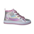 thumbnail image 3 of Kensie Girl Little Kids Hi-Top Canvas, Silver Pink, Size: 2, 3 of 6