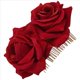 thumbnail image 2 of 10X Pinza de Pelo de Flor Rosa Diapositiva Alfiler de Bailarina de Flamenco Broche de Flores Clip de Estilo de Cabello para Senora, 2 of 9