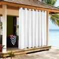 thumbnail image 2 of LUSHVIDA Waterproof Outdoor Curtains for Patio Grommet Privacy Curtains for Porch Gazebo Pergola, 1 Panel, 110x120 inch, White, 2 of 6