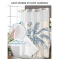 thumbnail image 4 of No Hook Shower Curtains with Detachable Snap-in Liner Set, Blue Palm Tree Waterproof Hotel Style Bathroom Shower Curtain, Coastal Summer Wooden Breathable Mesh Top Window Bath Curtains 60''x72'', 4 of 6