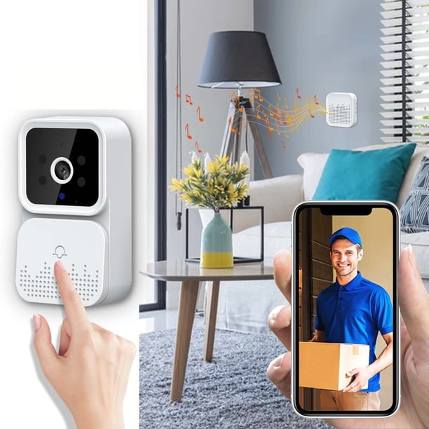 Timbre de video remoto inalámbrico Timbre visual inteligente Intercomunicador doméstico Visión nocturna Wifi Timbre de seguridad para puerta un timbre