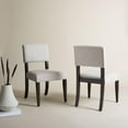 thumbnail image 5 of SAFAVIEH Couture Luis Contemporary Linen Solid Dining Chair, Dark Brown/Light Taupe (Set of 2), 5 of 9