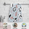 thumbnail image 4 of Coolnut Cute Baby Panda Hand Towels 2 PCS, Ultra Soft and Highly Absorbent, Little Bear Decorative Fingertip Towel for Home, Bathroom, Kitchen, 28.3"x14.4", 4 of 4