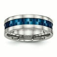 thumbnail image 1 of Stainless Steel Polished Blue IP-plated 7.00mm Band Size 9, 1 of 6