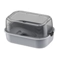 thumbnail image 4 of Bañera para tortugas con rampa para tomar el sol Caja de cría para anfibios Tanque multifuncional para reptiles Caja de alimentación de alimentos para gris, 4 of 10