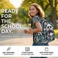 thumbnail image 4 of Bulopur Green Floral Panda Print Kids Backpack Set 4 Pcs Waterproof Durable Kids School Bag with Lunch Box, Pencil Case and Water Bottle Cover for Animal Theme Kids, 4 of 7