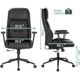thumbnail image 2 of High Back Office Desk Chair,Ergonomic Reclining Office Chair,Modern Swivel Computer Chair,Conference Room Chairs,Black Leather Chair with Lumbar Support,330lbs (Pure Black), 2 of 15