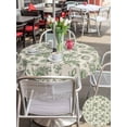 thumbnail image 5 of Outdoor Tablecloth with Umbrella Hole for Patio/Picnic/Party/Camping, Sage Green Rose Waterproof Table Cloth Round Cover Washable, Farmhouse Vintage Botanical Floral Burlap (Dia 60"), 5 of 9